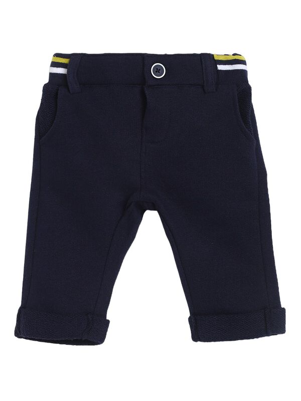 Boys Medium Blue Long Woven Trouser image number 0